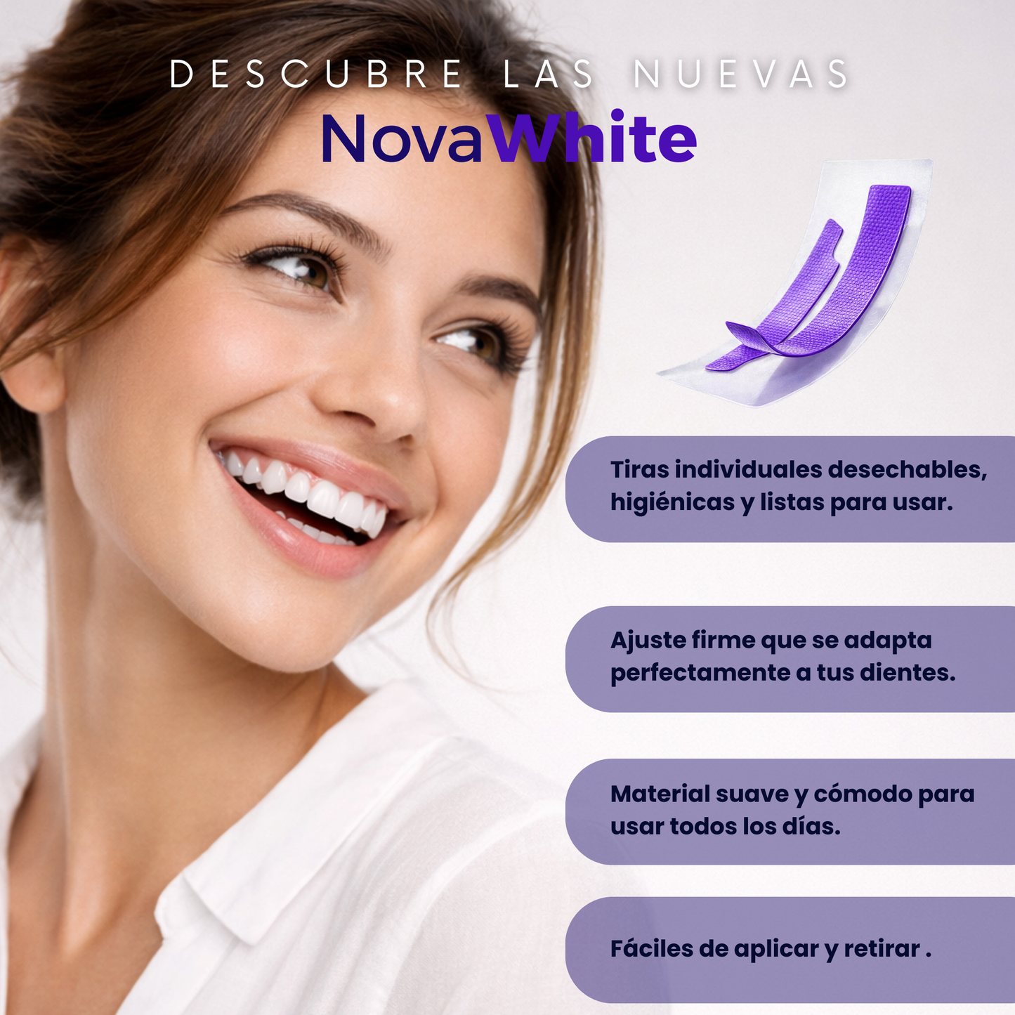 NovaWhite Strips by VELORA ★ Tus dientes más brillantes que nunca